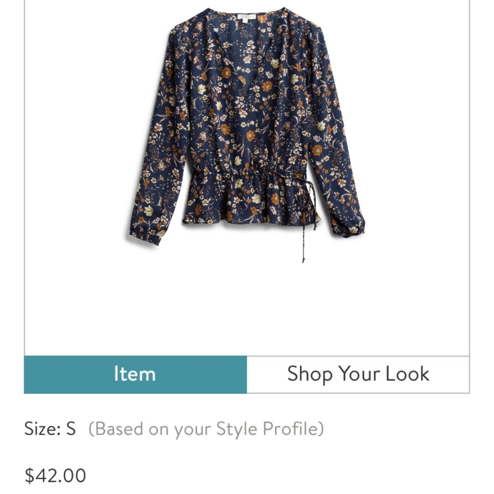 NWT Nine Britton - Cavanna Faux Wrap Blouse - Size M